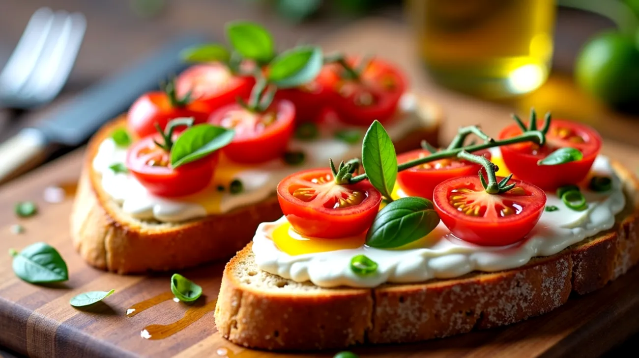 ricotta fave pomodorini croccanti"