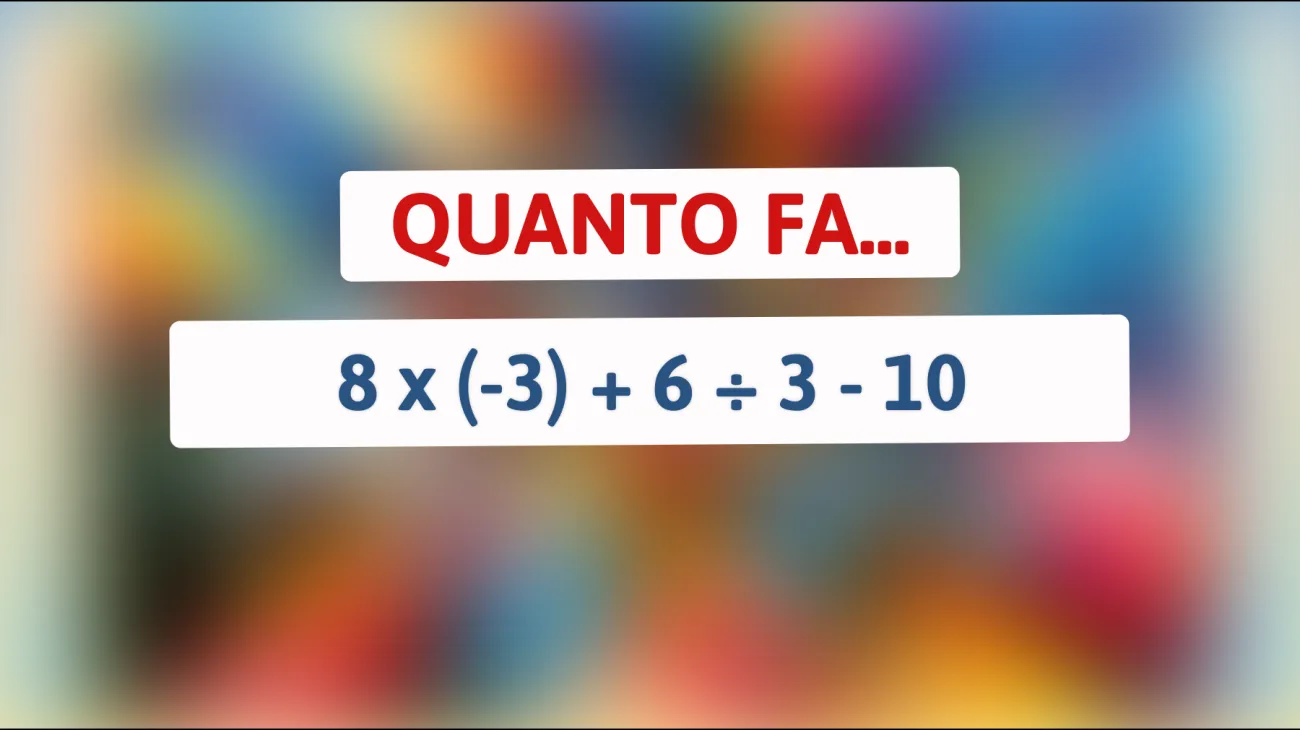 \"Risolvi questo indovinello matematico che sta confondendo il web: solo i più intelligenti ci riescono al primo colpo!\""