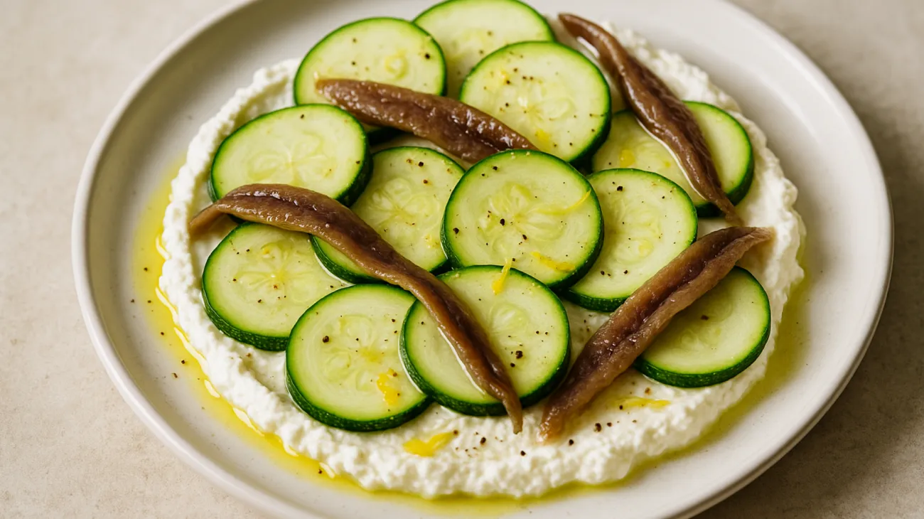Ricotta alici zucchine"