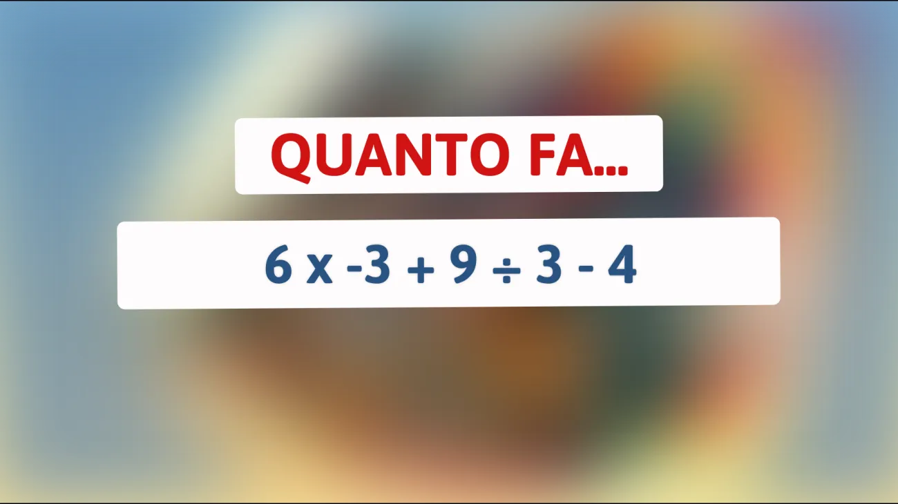Scopri se sei un vero genio: solo chi ha un QI superiore a 130 risolve questo semplicissimo calcolo!"
