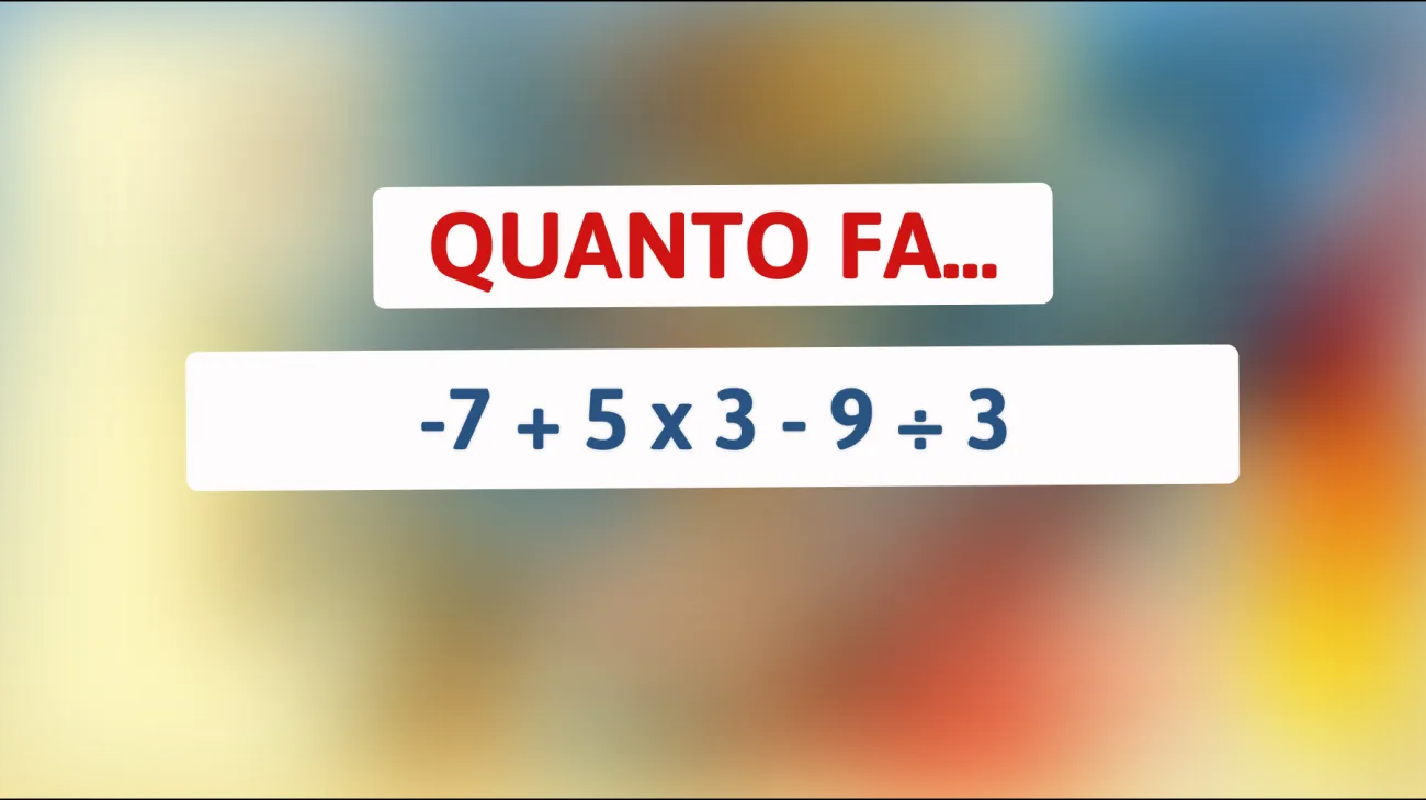 Scopri se sei veramente un genio risolvendo questo enigma matematico che sta facendo impazzire il web! Sei all'altezza della sfida?"