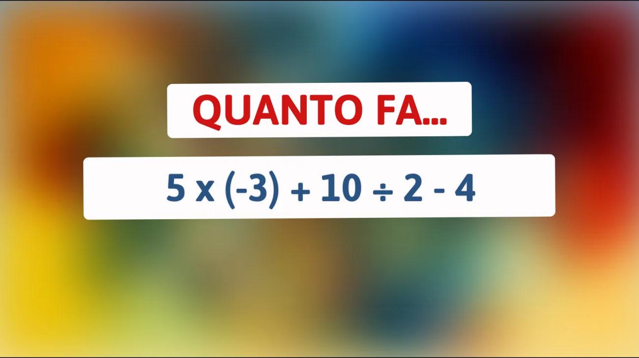Sei pronto a risolvere l'indovinello che solo il 2% delle persone riesce a decifrare? Scopri se sei un vero genio!"