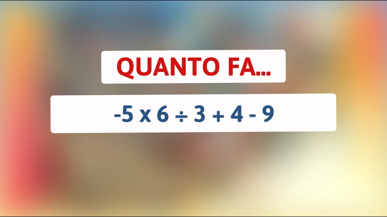 Sei pronto a stupirti? Solo i veri geni possono risolvere questo semplice indovinello matematico! Sei uno di loro? Scoprilo ora!"