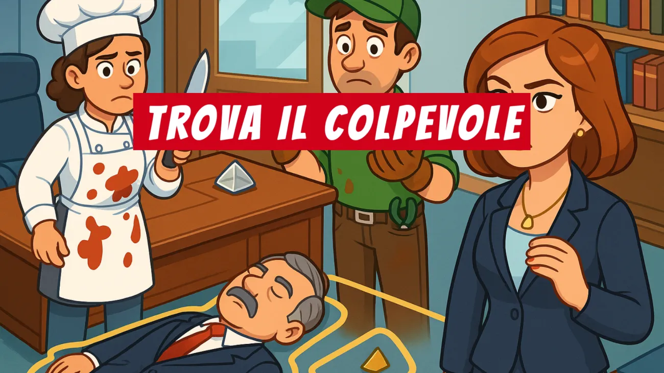 Solo per veri geni: riesci a risolvere l’enigma del frammento dorato e smascherare l’assassino dell’ufficio al 20° piano? Sfida la tua mente!"