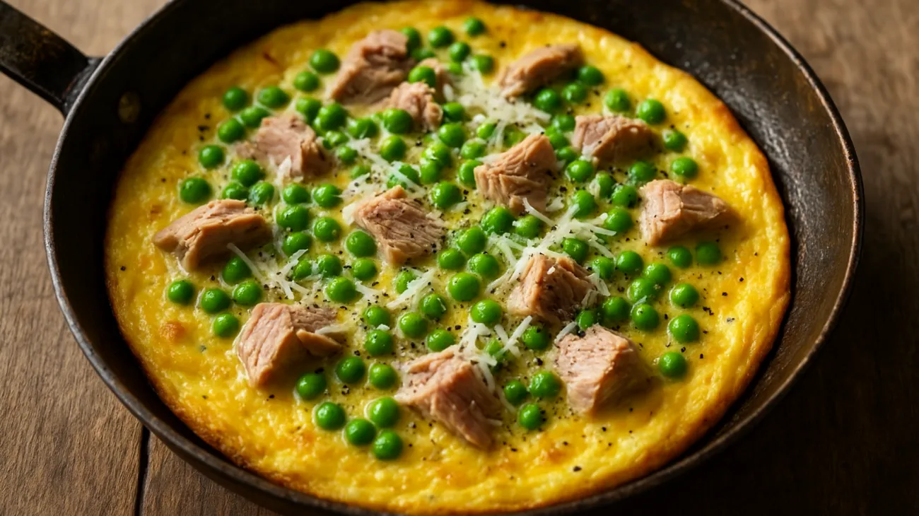 frittatina pecorino tonno piselli freschi"